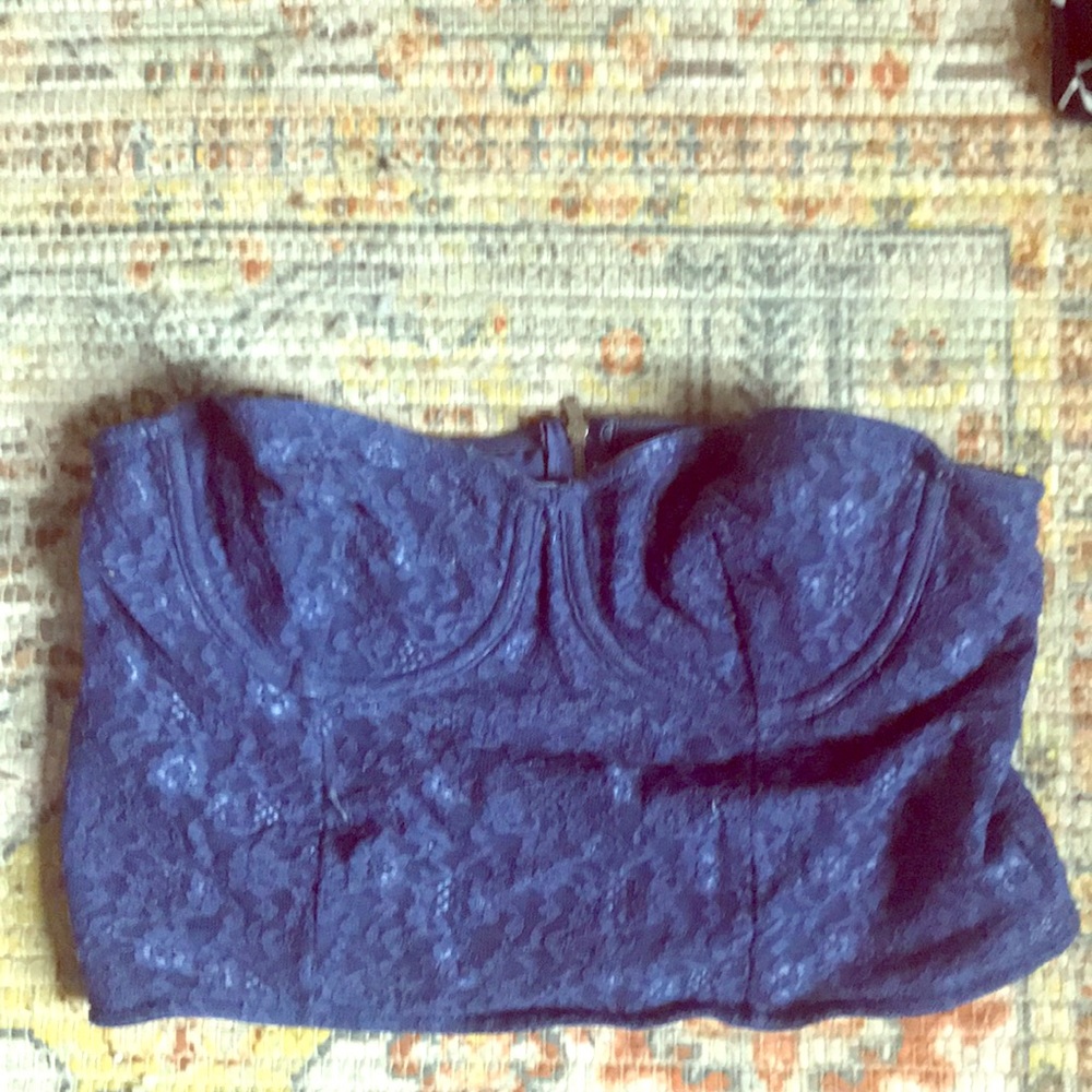 Victorias secret strapless mid rise bandeau corset